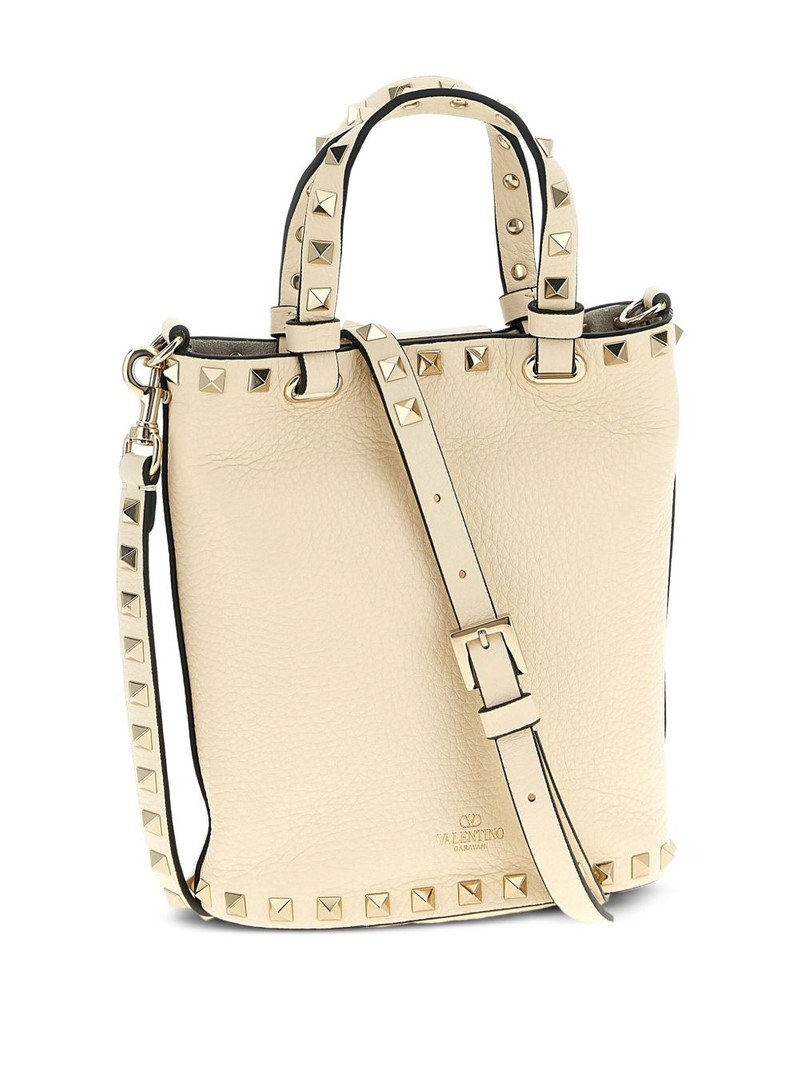 Valentino Rockstud leather mini tote bag outlook