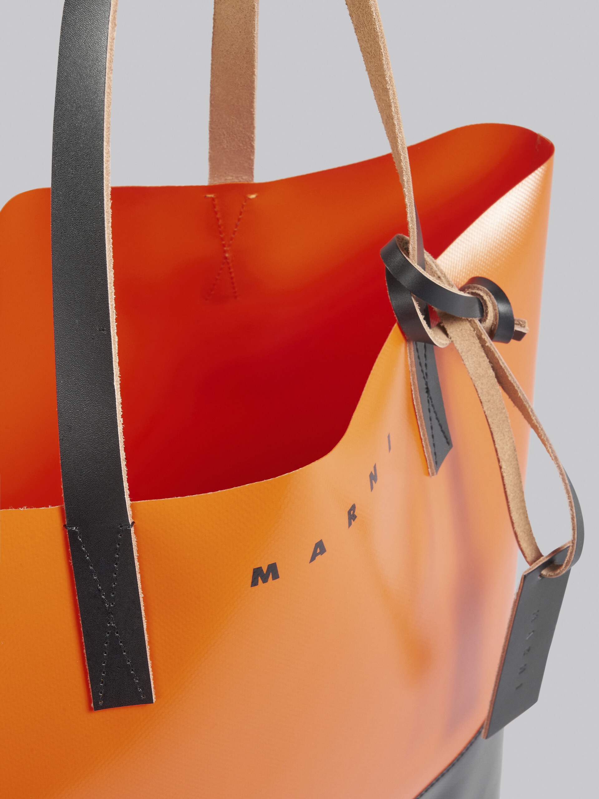 ORANGE AND BLACK TRIBECA SHOPPING BAG - 4