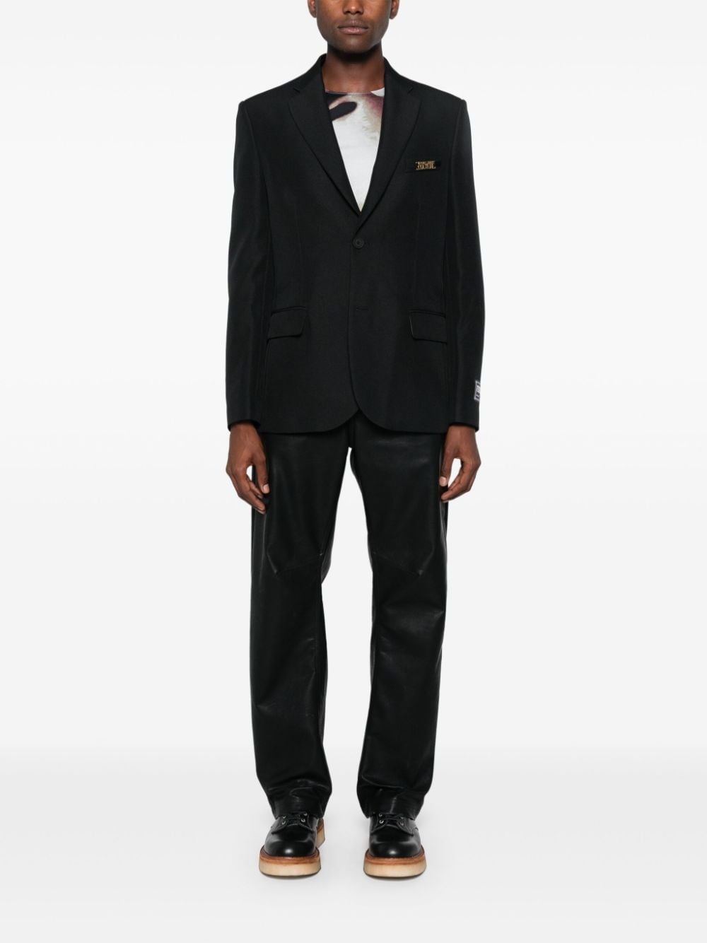 logo-appliquÃ© blazer - 2