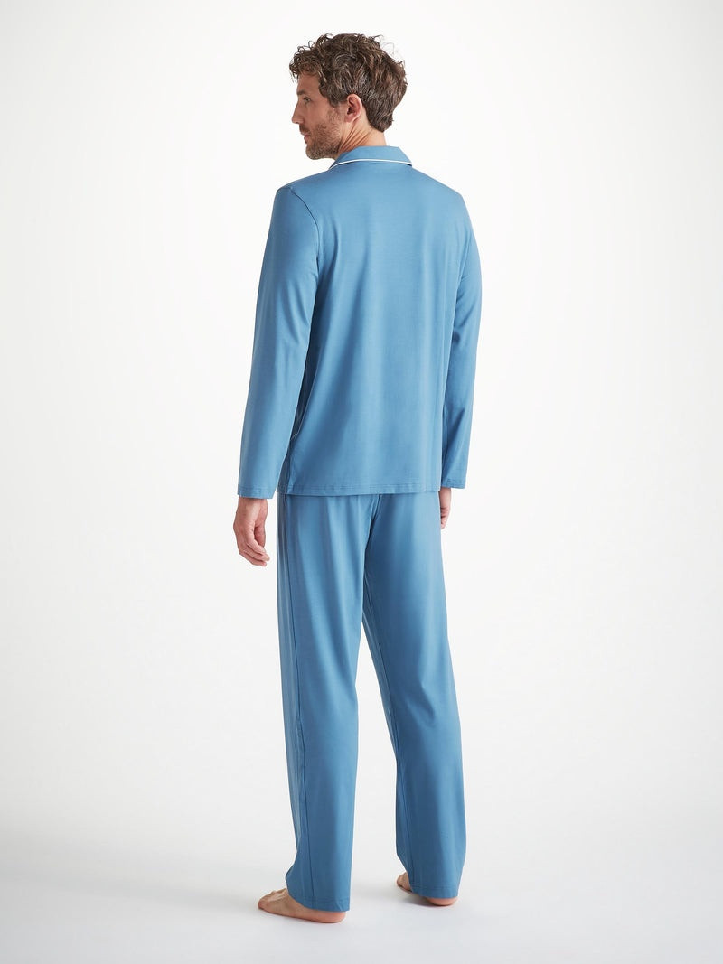 Men's Pajamas Basel Micro Modal Stretch Steel Blue 4