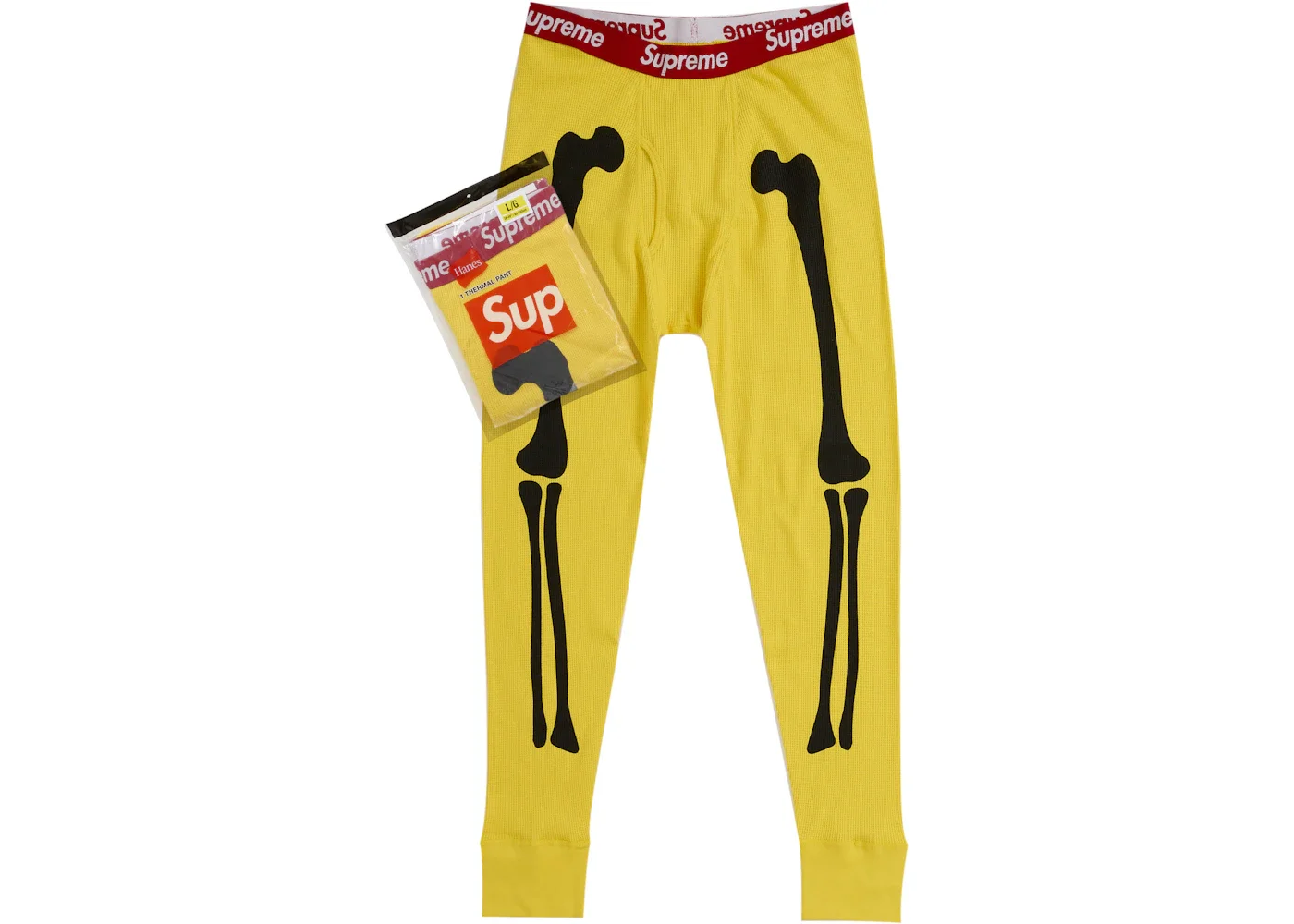 Supreme Hanes Bones Thermal Pant FW25 (1 Pack) Yellow - 1