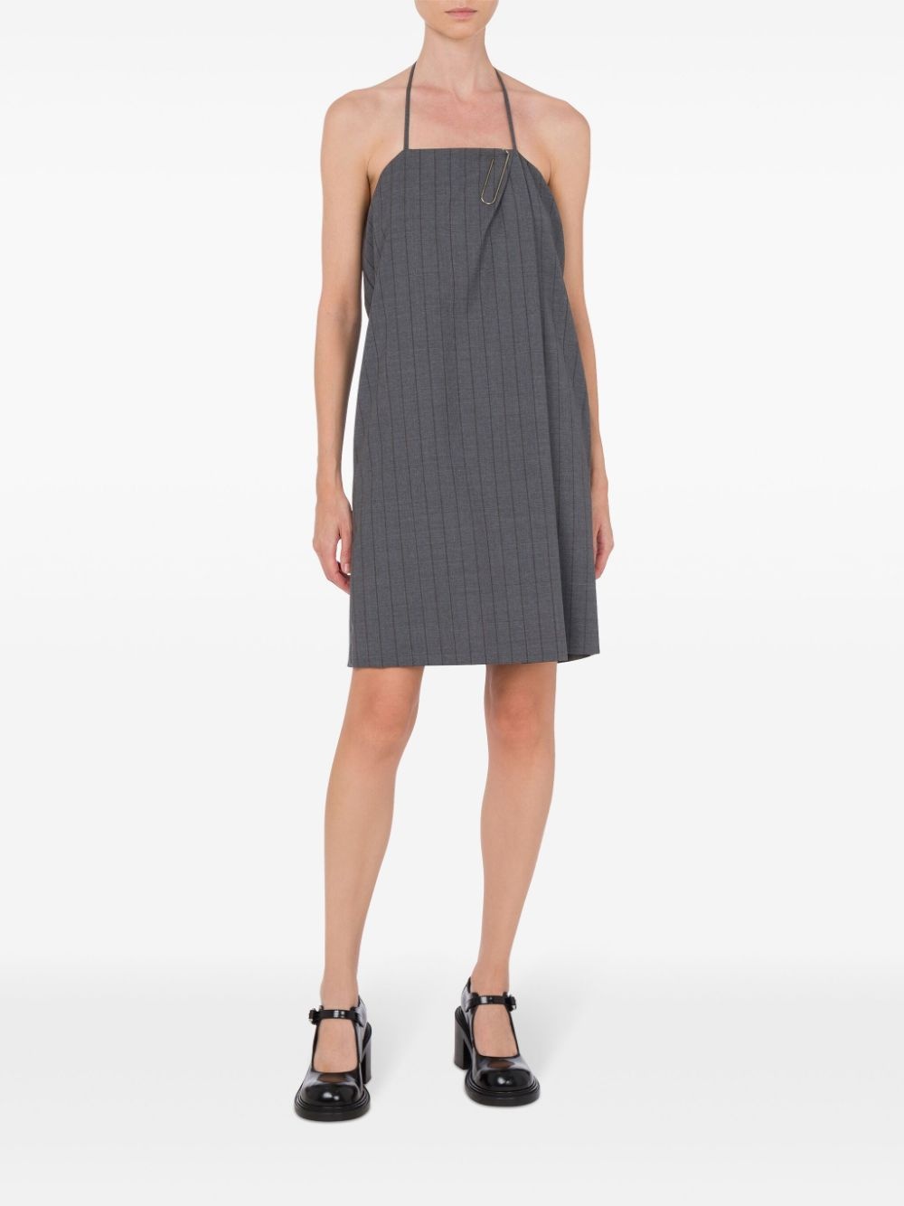 pinstripe mini dress - 2