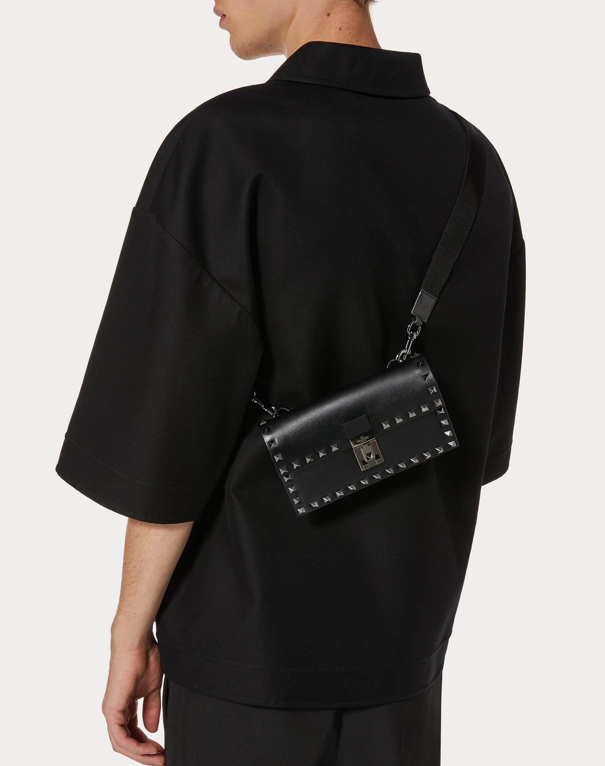 Small Rockstud Leather Crossbody Bag - 6