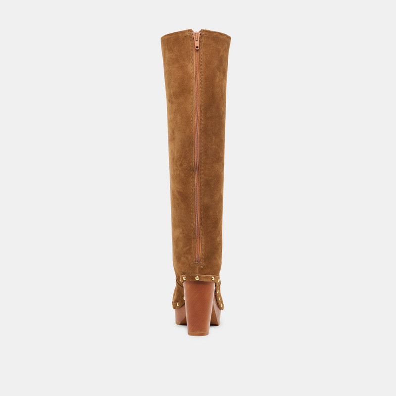JENNY BOOTS CHESTNUT SUEDE 10