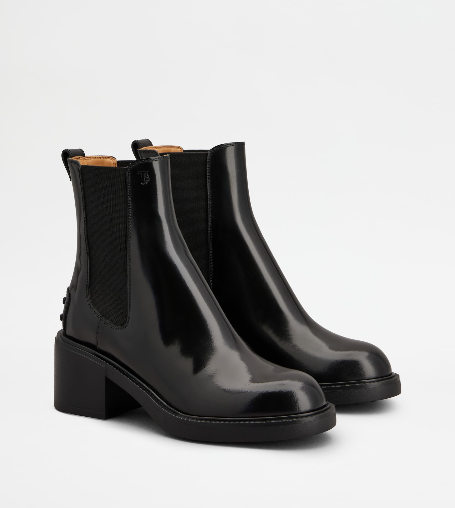 ANKLE BOOTS IN LEATHER - BLACK - 2