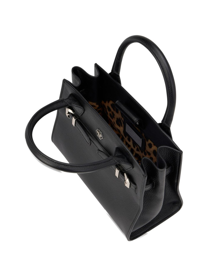 small top-handle leather tote bag 4