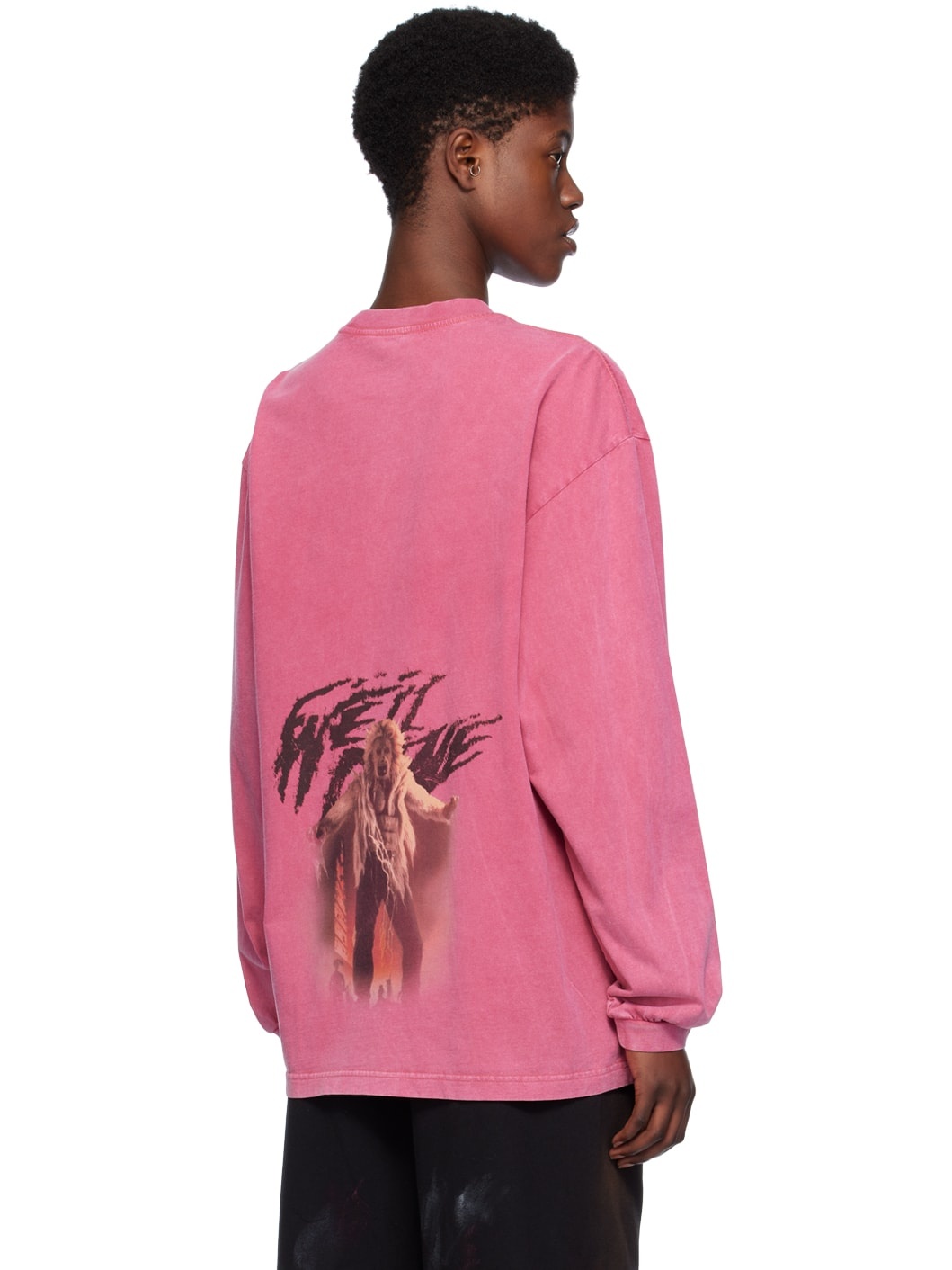 Pink Vintage Horror Long Sleeve T-Shirt - 3
