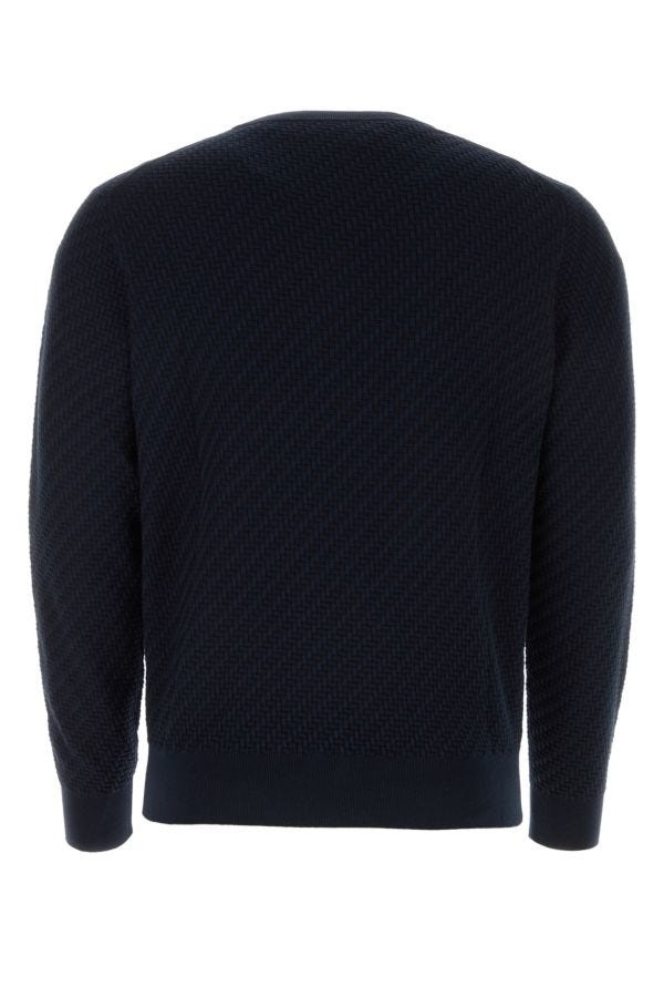 Midnight blue cotton sweater - 2