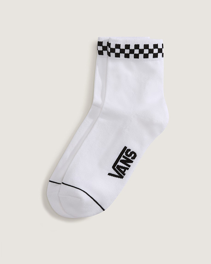 Peek-A-Check Half Crew Socks 1