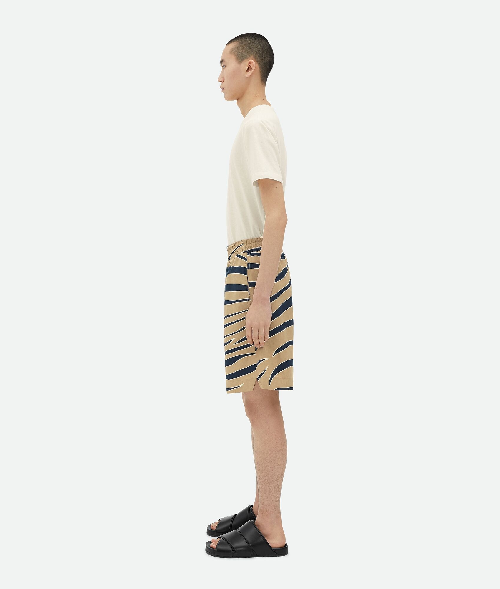 Animal Print Cotton And Linen Shorts - 2