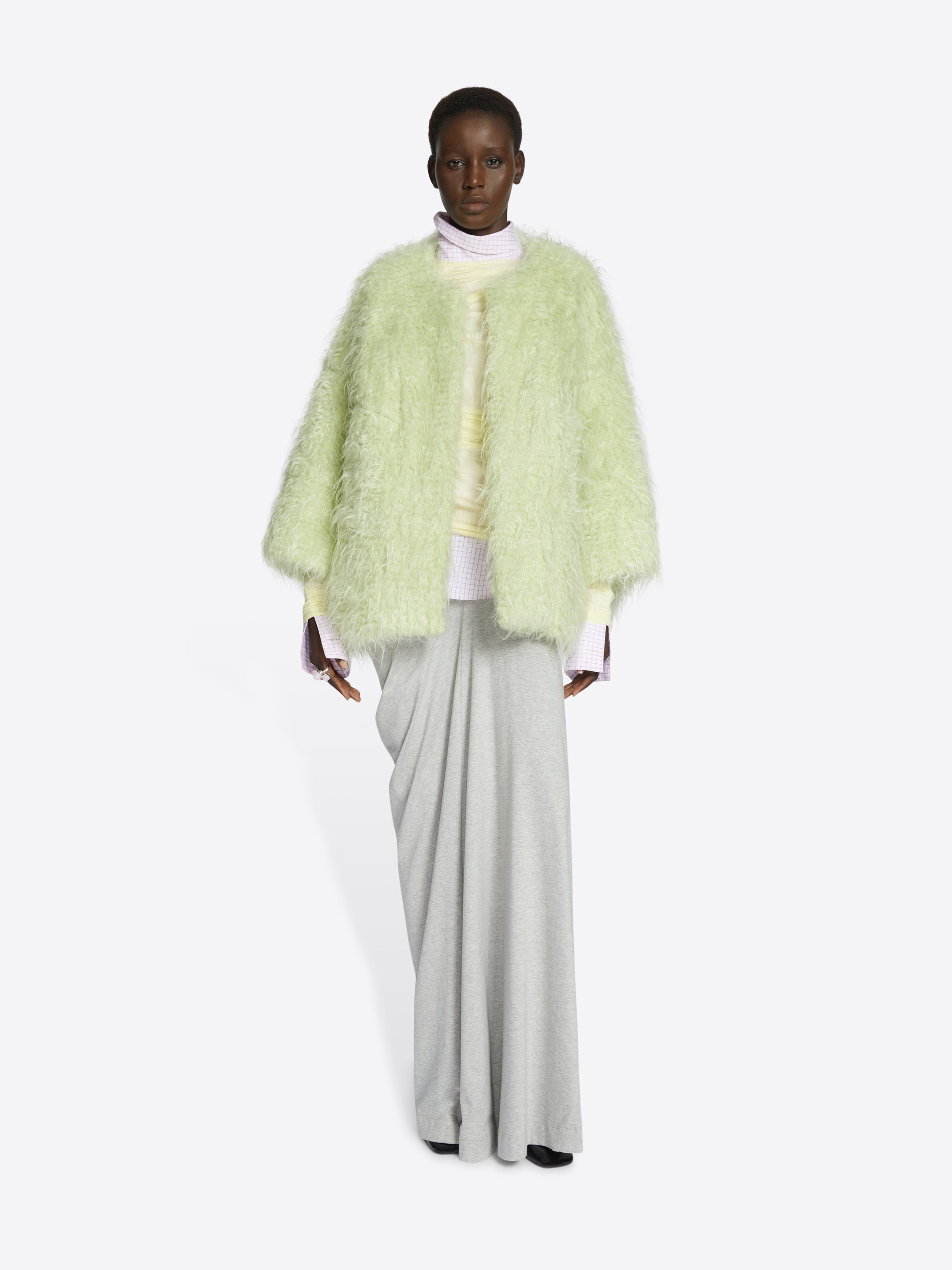 FAUX FUR COCOON JACKET - 2