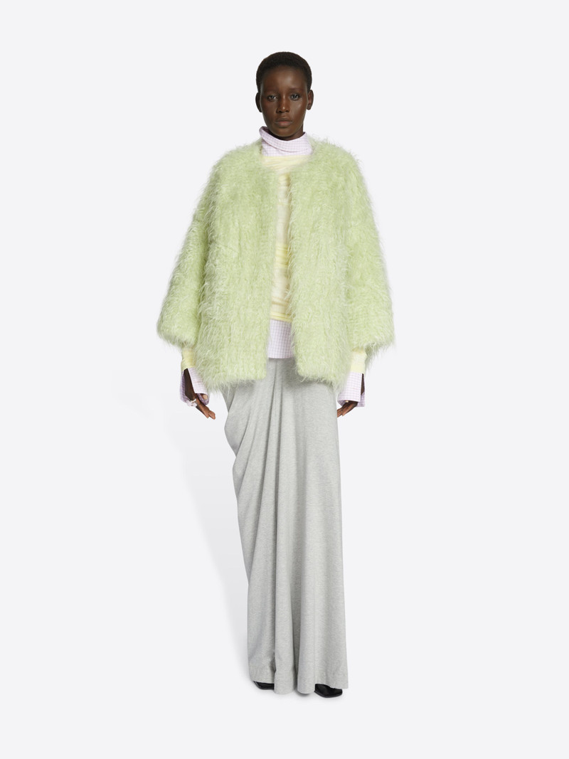 Dries Van Noten FAUX FUR COCOON JACKET outlook