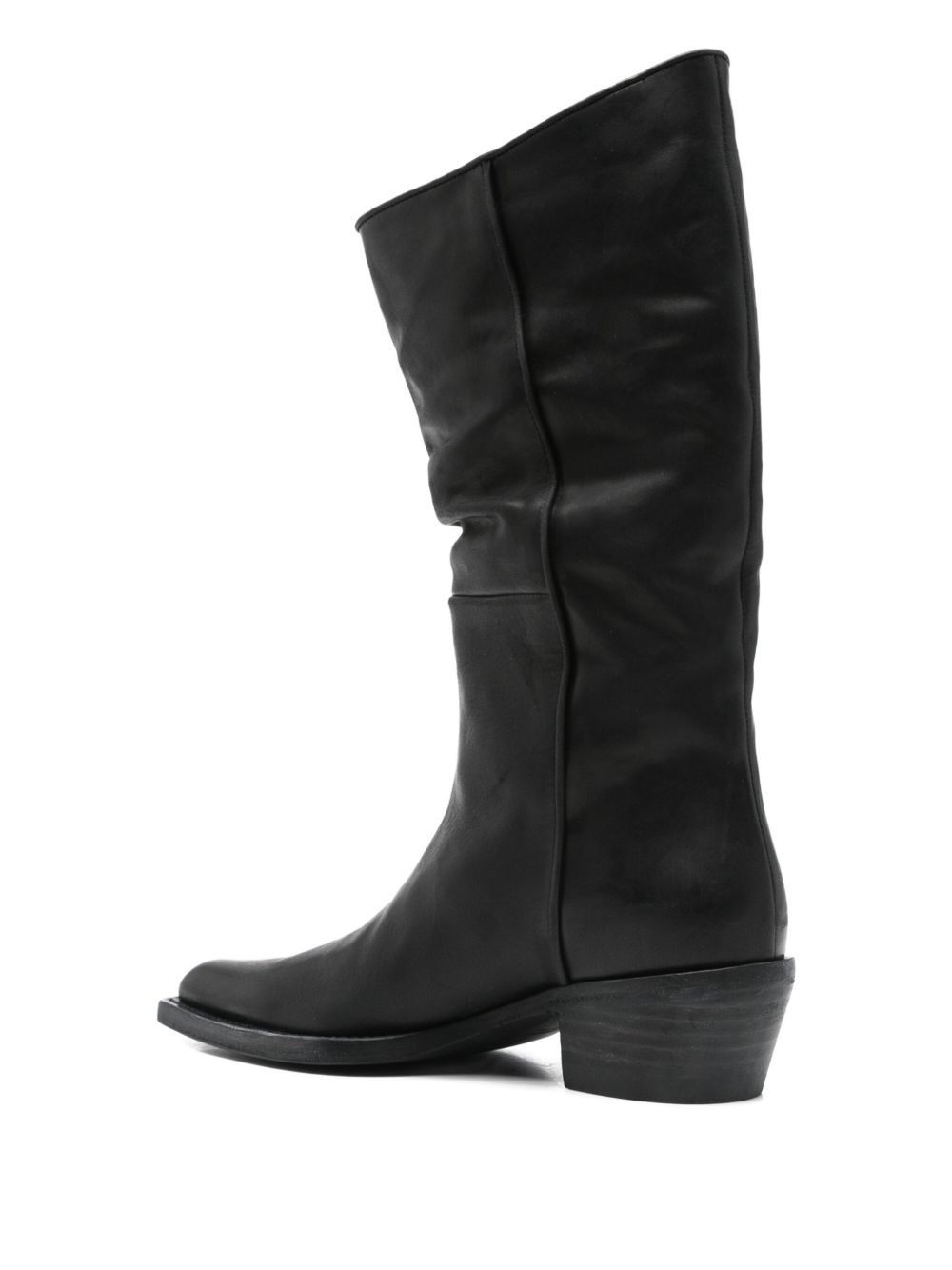 45mm leather pointed-toe boots - 3