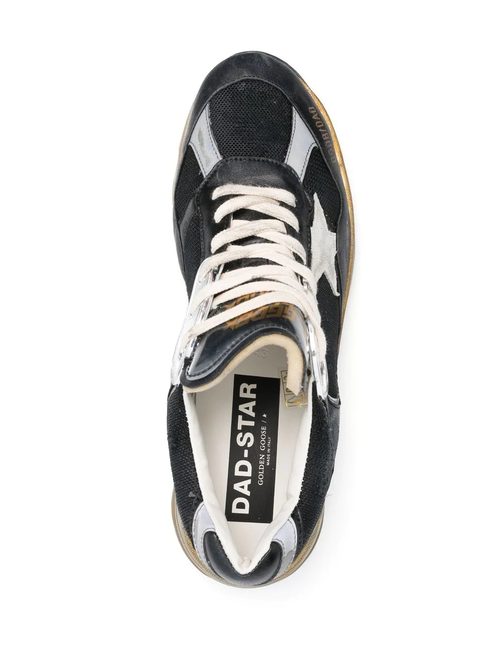 star-patch lace-up sneakers - 4