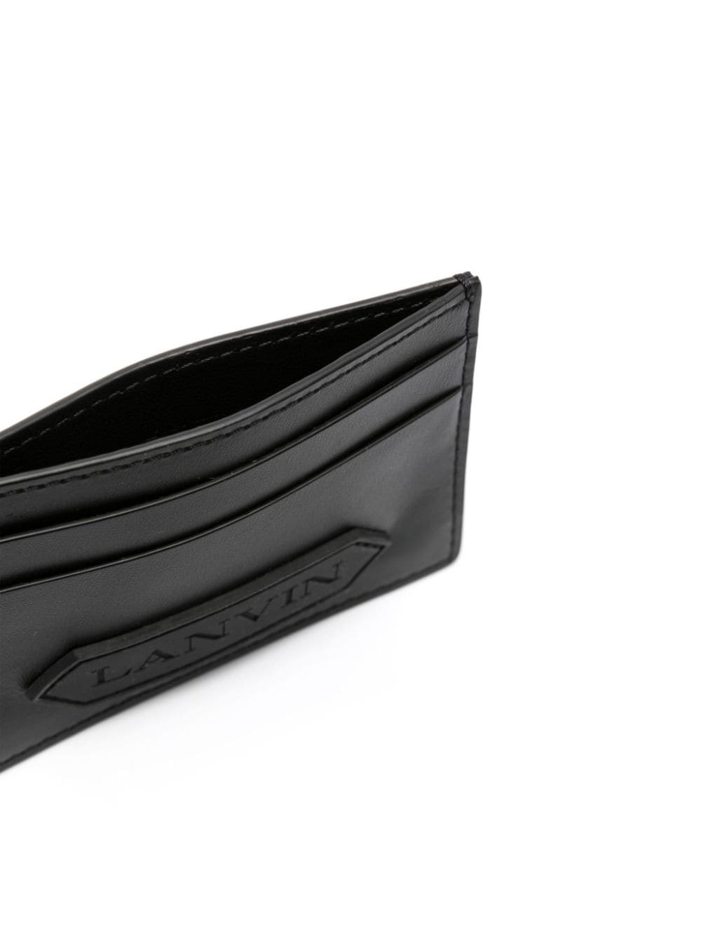 logo-patch leather cardholder - 3