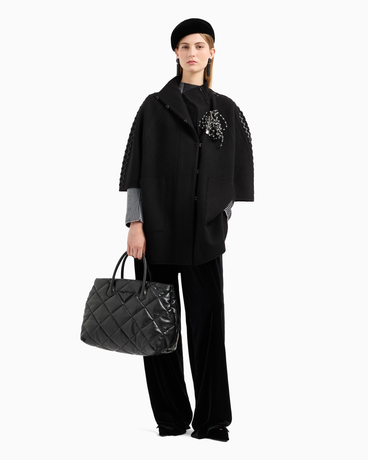 QUILTED NAPPA LEATHER-EFFECT LARGE HANDBAG - 6