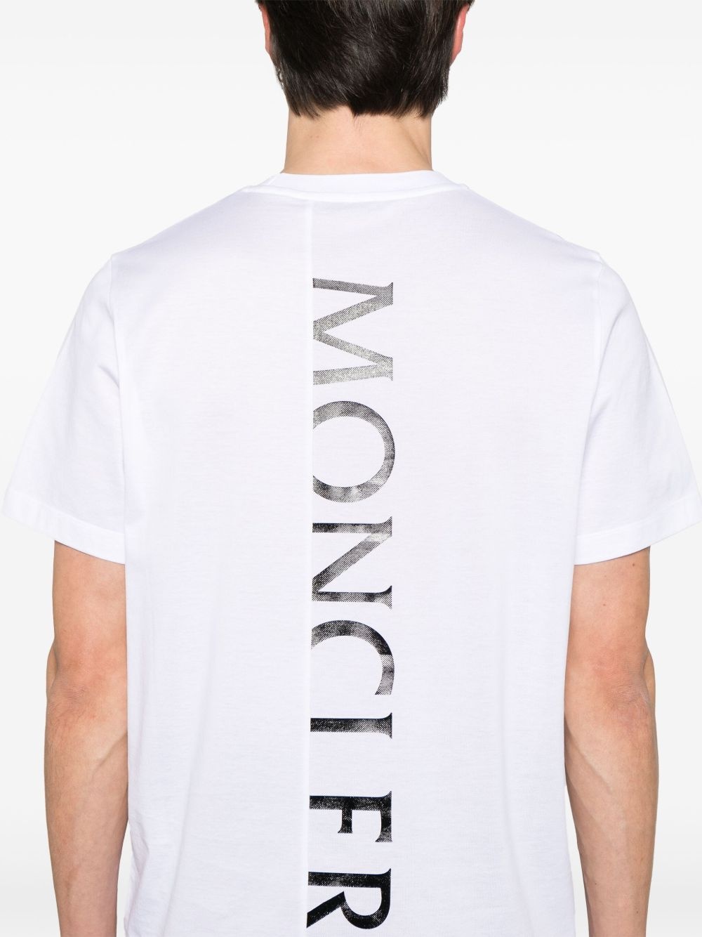 vertical-logo cotton T-shirt - 4