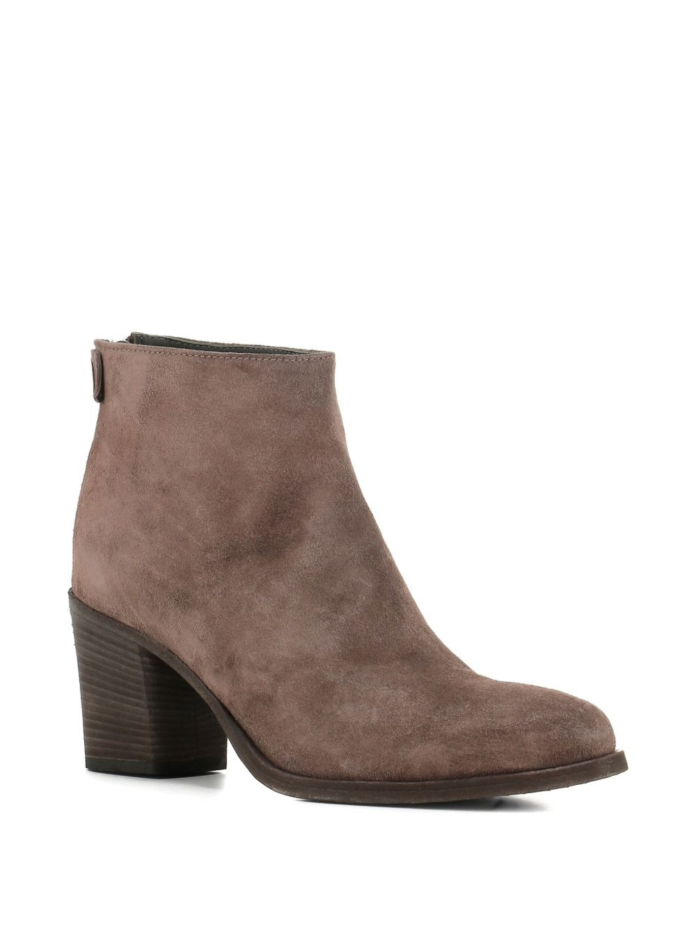 zip-detail block-heel ankle boots - 2