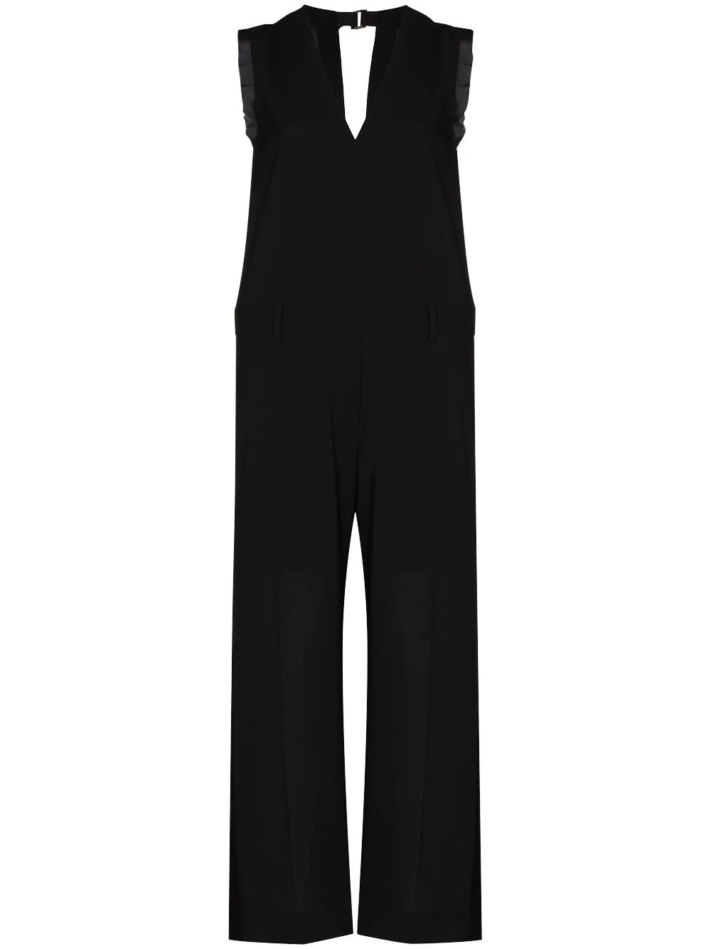 V-neck wool jumpsuit - 1