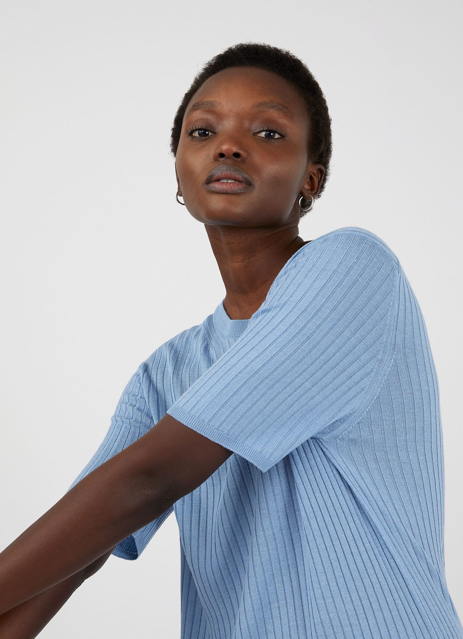 Rib Crew Dress - 4