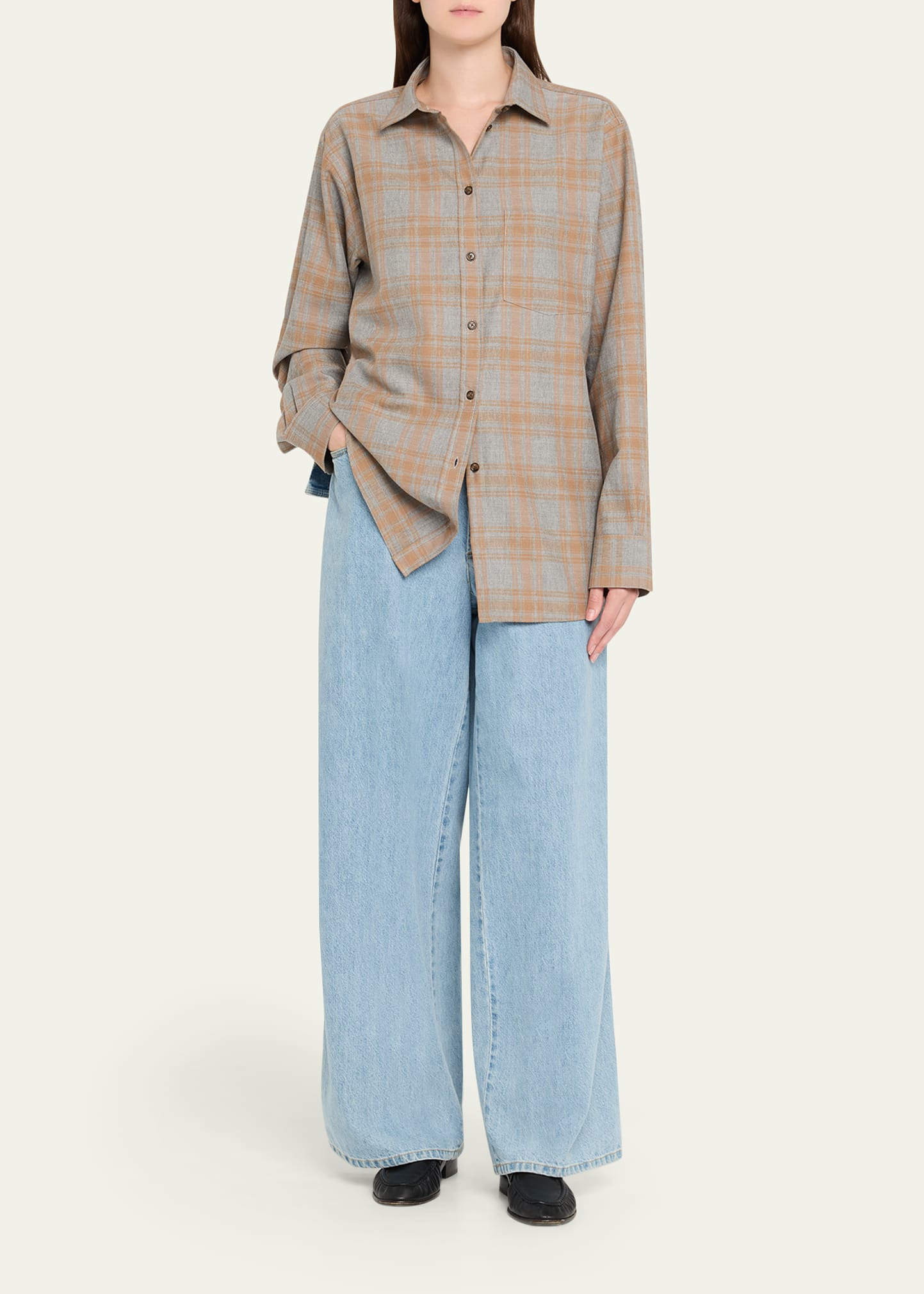 Button-Front Check Shirt - 2