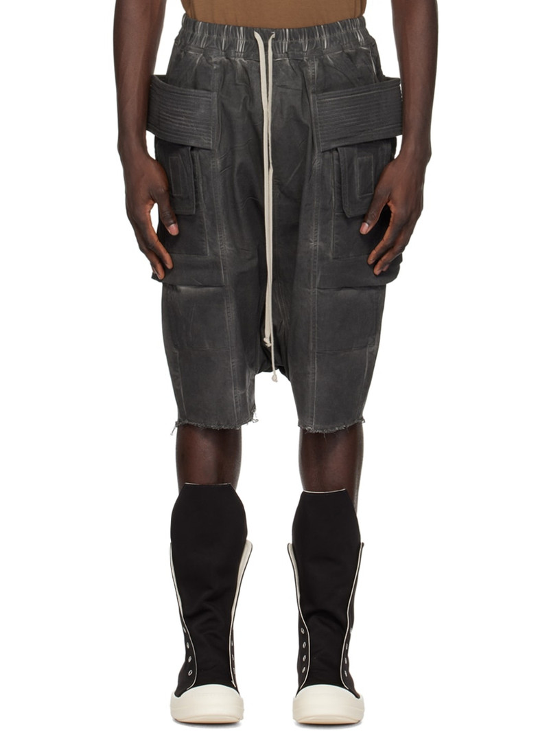 Gray Creatch Denim Shorts 1