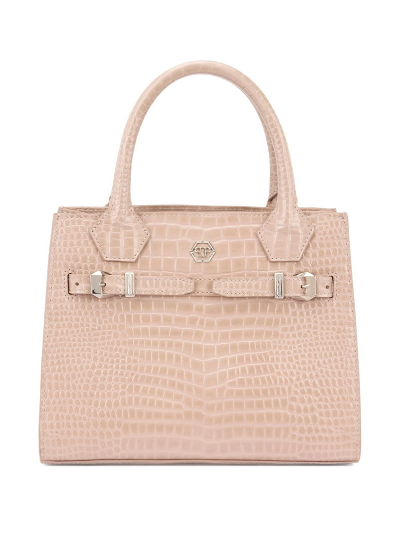 crocodile-printed tote bag 1