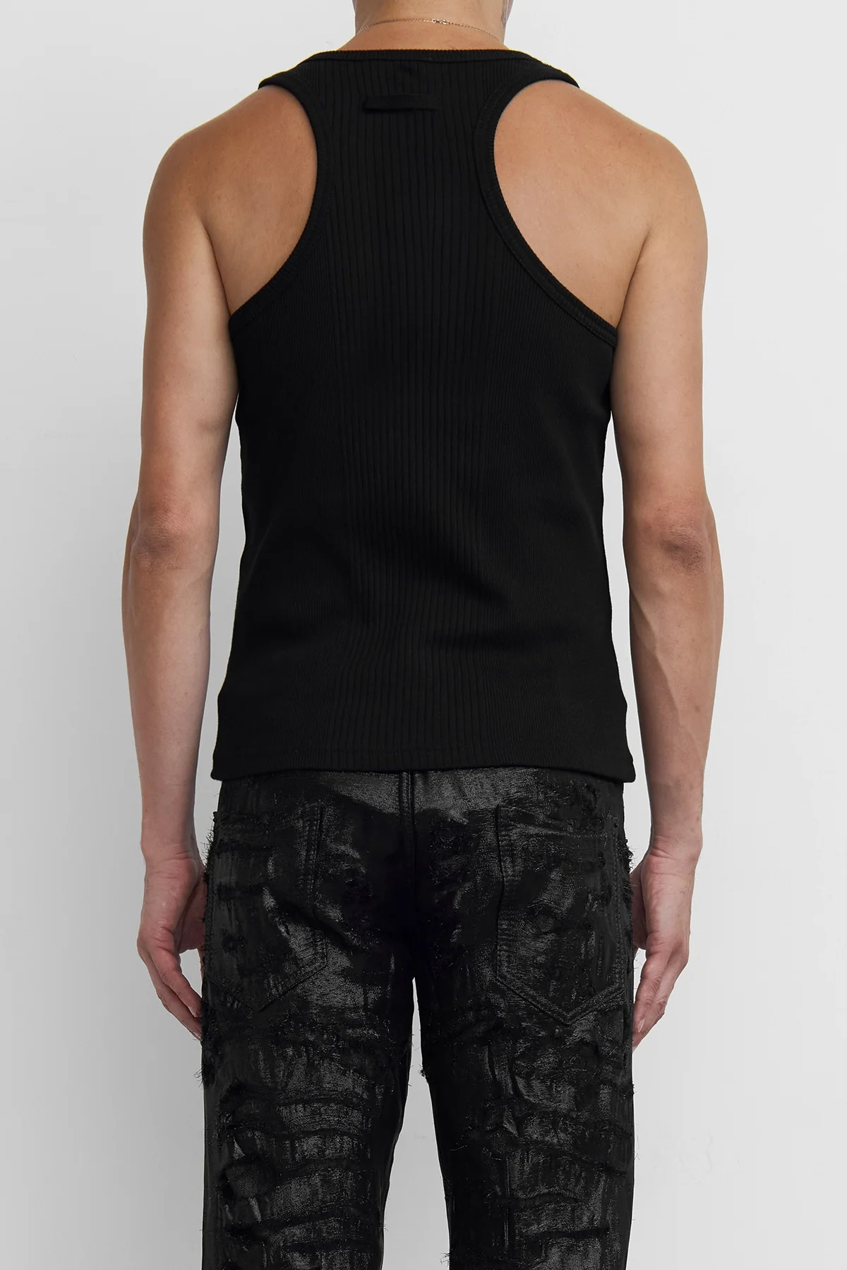 Jean Paul Gaultier 'The Piercing' Detail Tank Top Black - 6