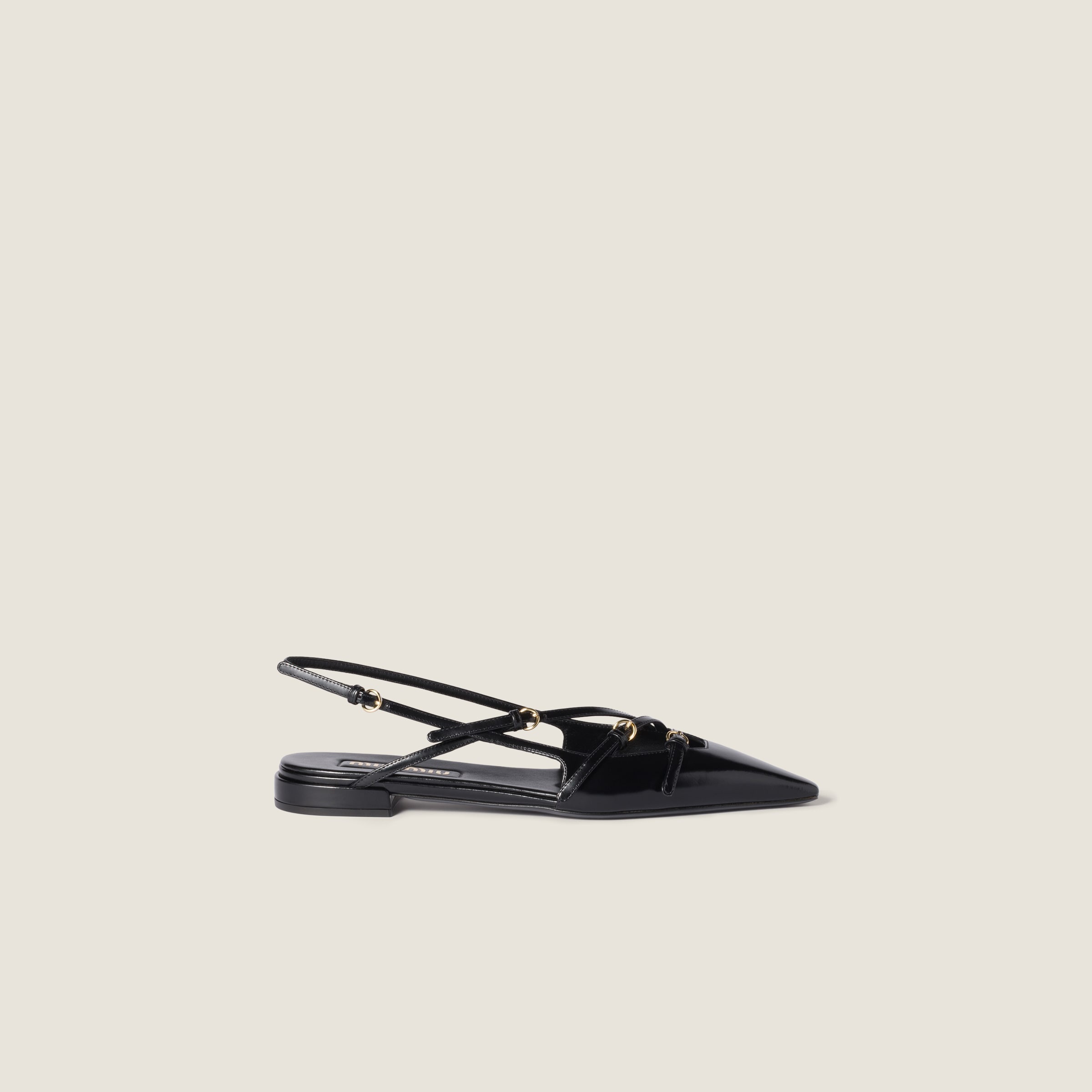 Leather slingback ballerinas with buckles - 2