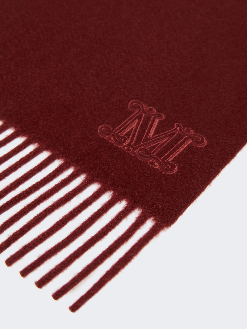 Max Mara WSDALIA Monogram-embroidered cashmere stole outlook