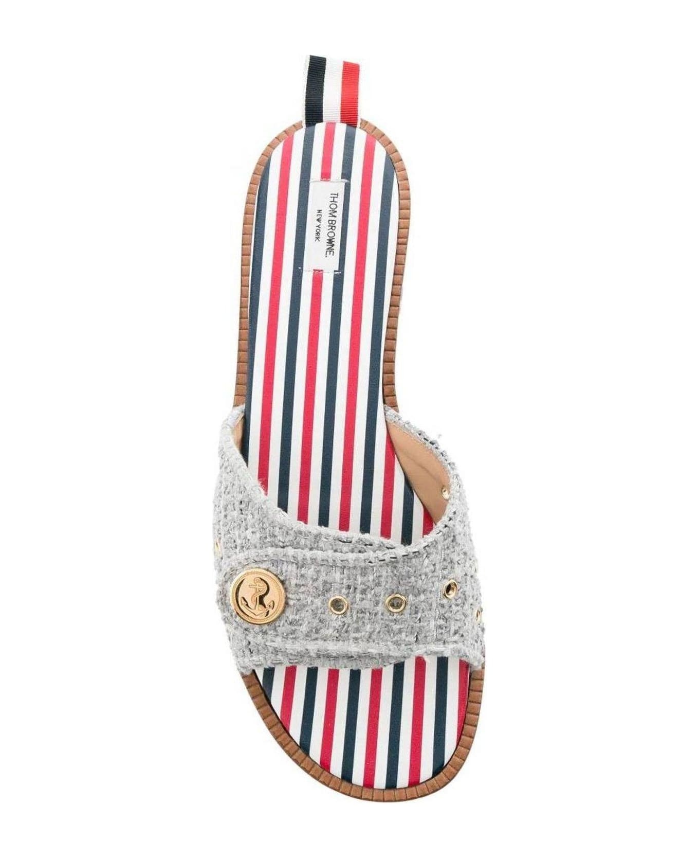Tweed Slip-on Sandals - 4