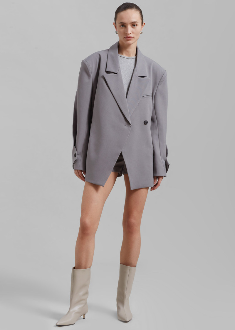 Pia Boxy Blazer - Grey 9