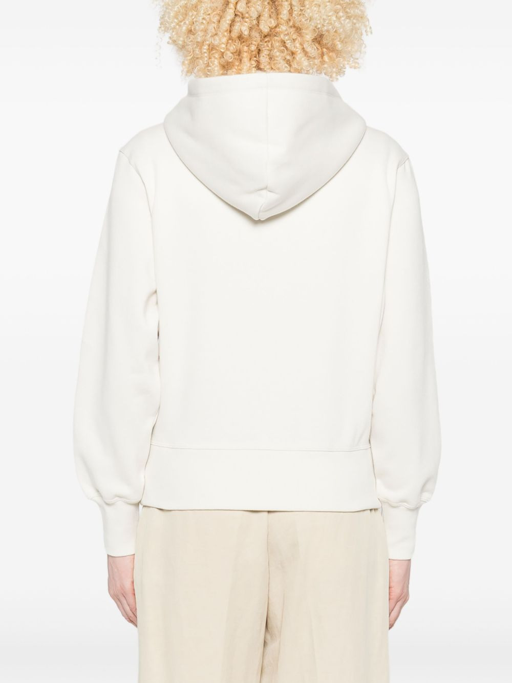 logo-detail zip-up hoodie - 4