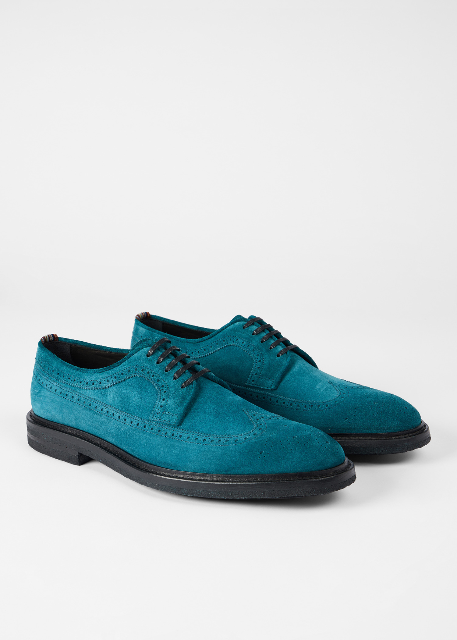 Petrol Blue 'Imperial' Suede Shoes - 4