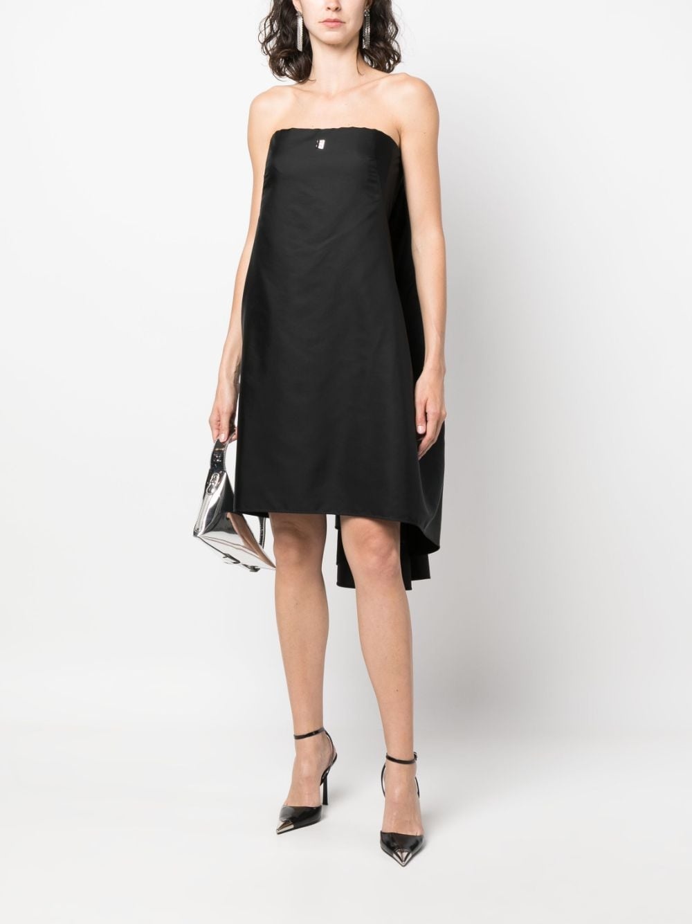 strapless A-line midi dress - 2