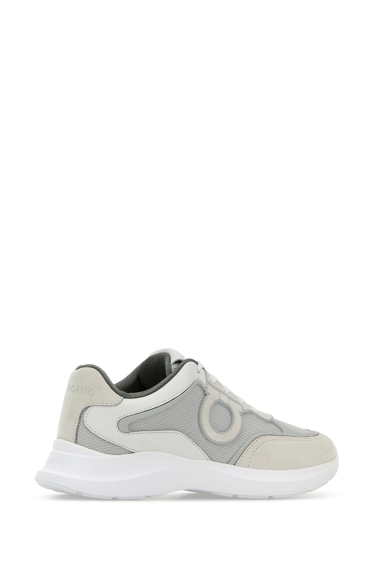 White leather and mesh Bay Man sneakers - 3