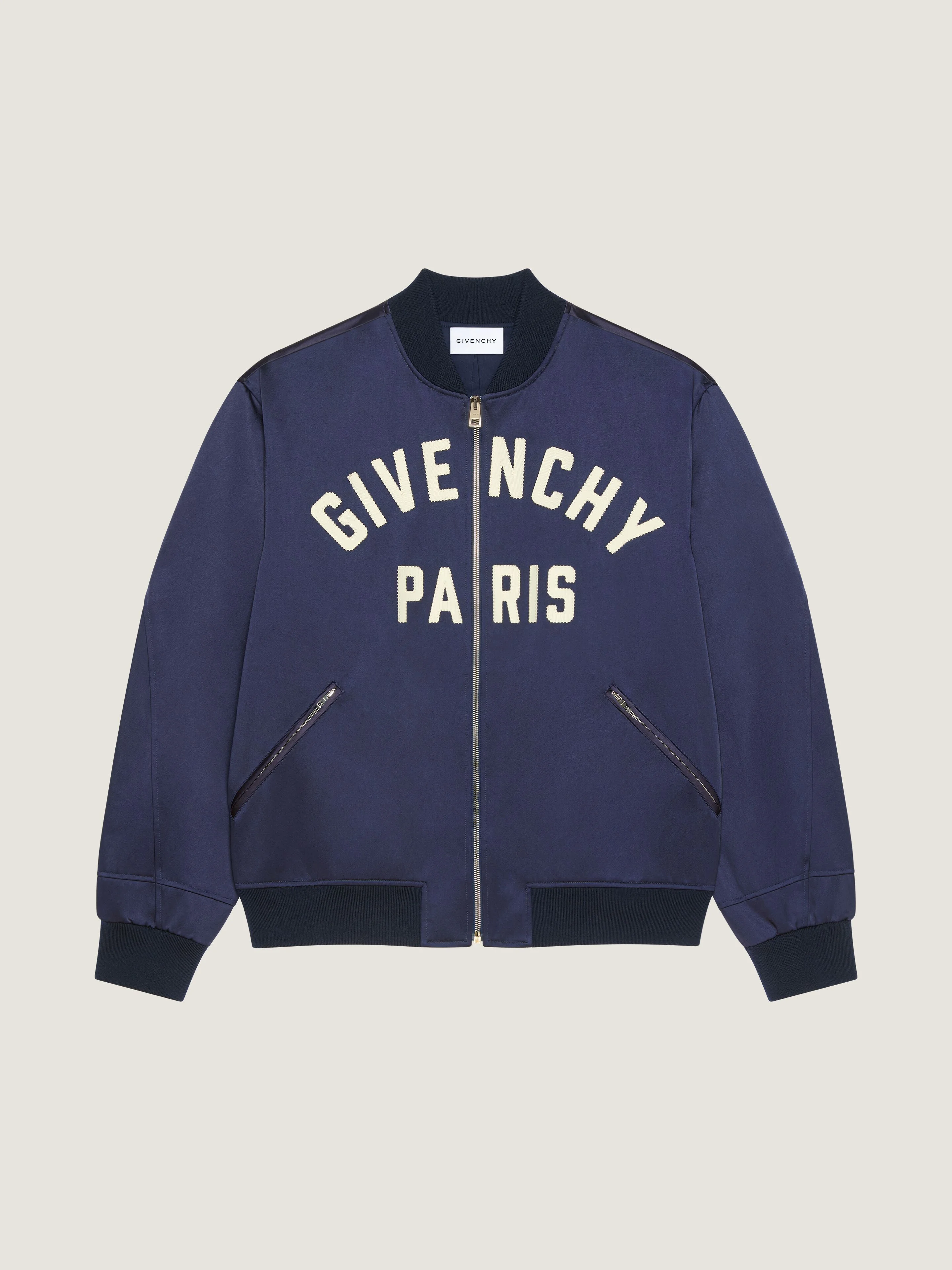 GIVENCHY PARIS ZIPPED BLOUSON IN SATIN - 1