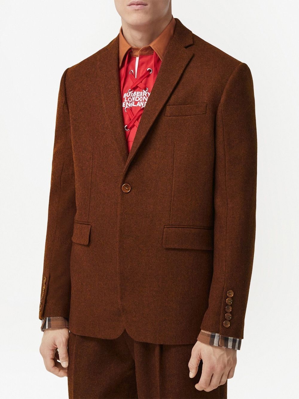check-detail tailored blazer - 3