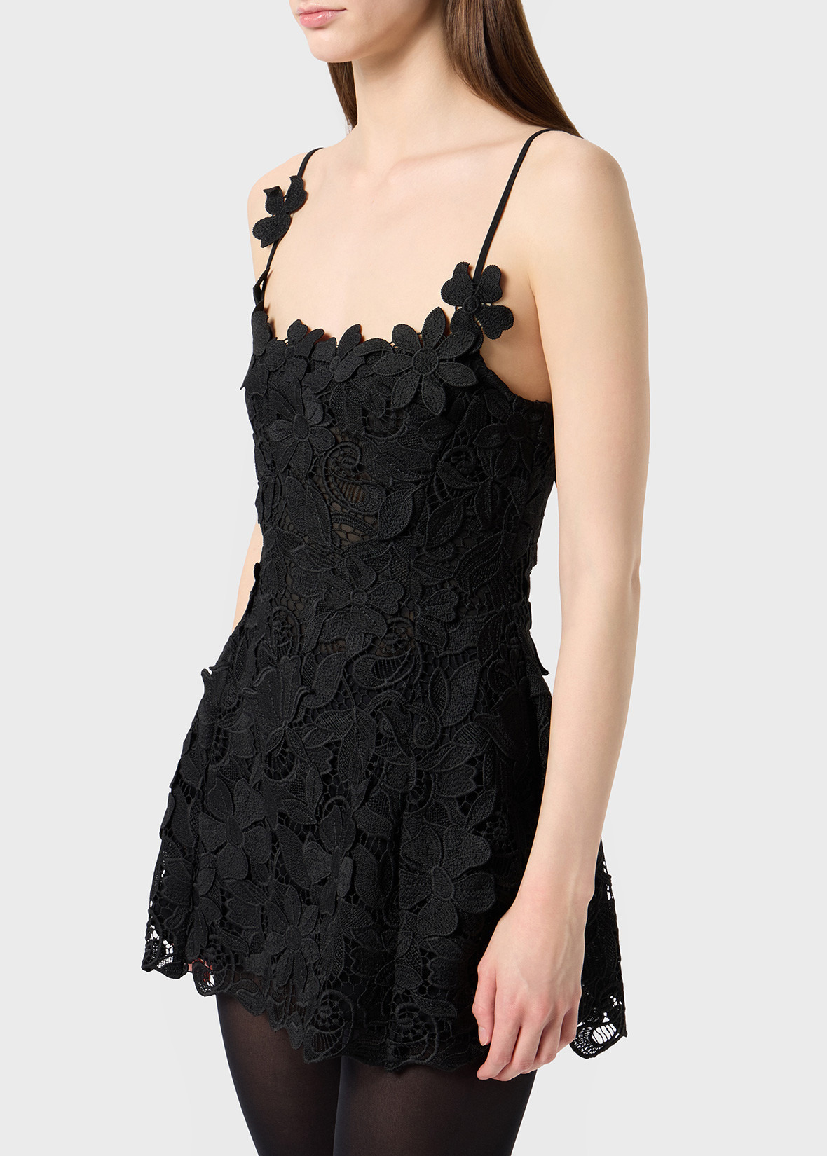SHORT MACRAME LACE DRESS - 5