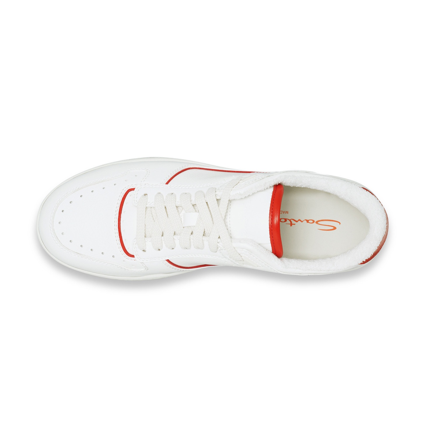 Men's white and red leather Sneak-Air sneaker - 5