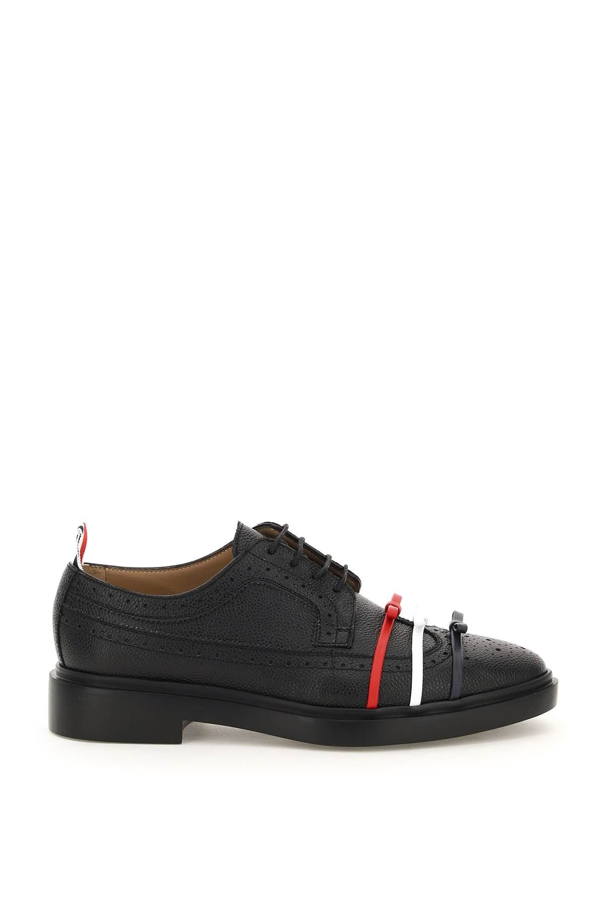 LONGWING BROGUE SHOES WITH TRICOLOUR BOWS - 1