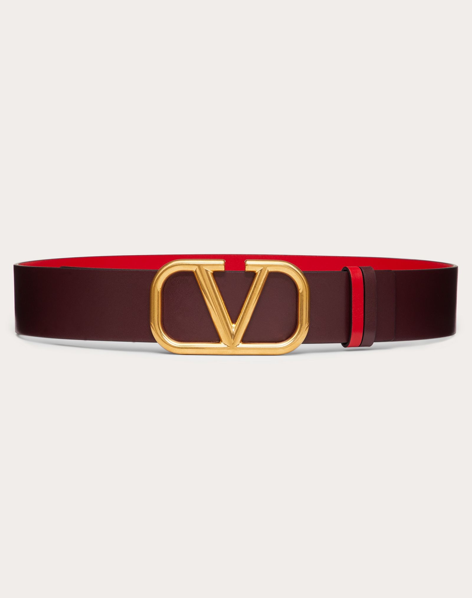 REVERSIBLE VLOGO SIGNATURE BELT IN GLOSSY CALFSKIN 40MM - 1