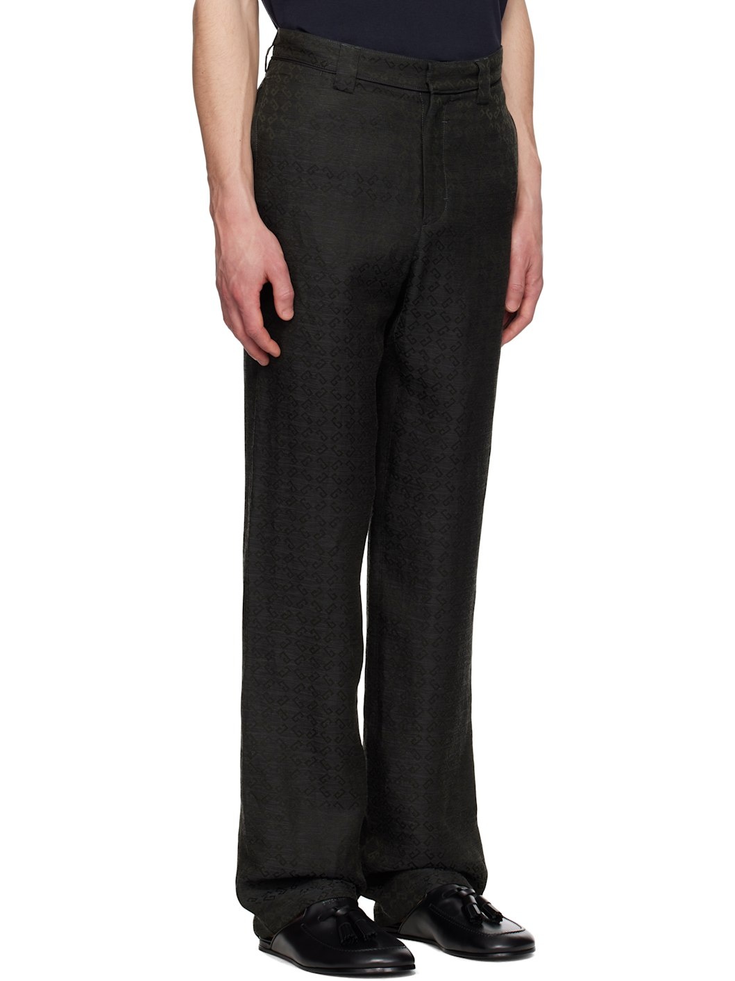 Gray Monogram 72 Chino Matching Evening Trousers - 2
