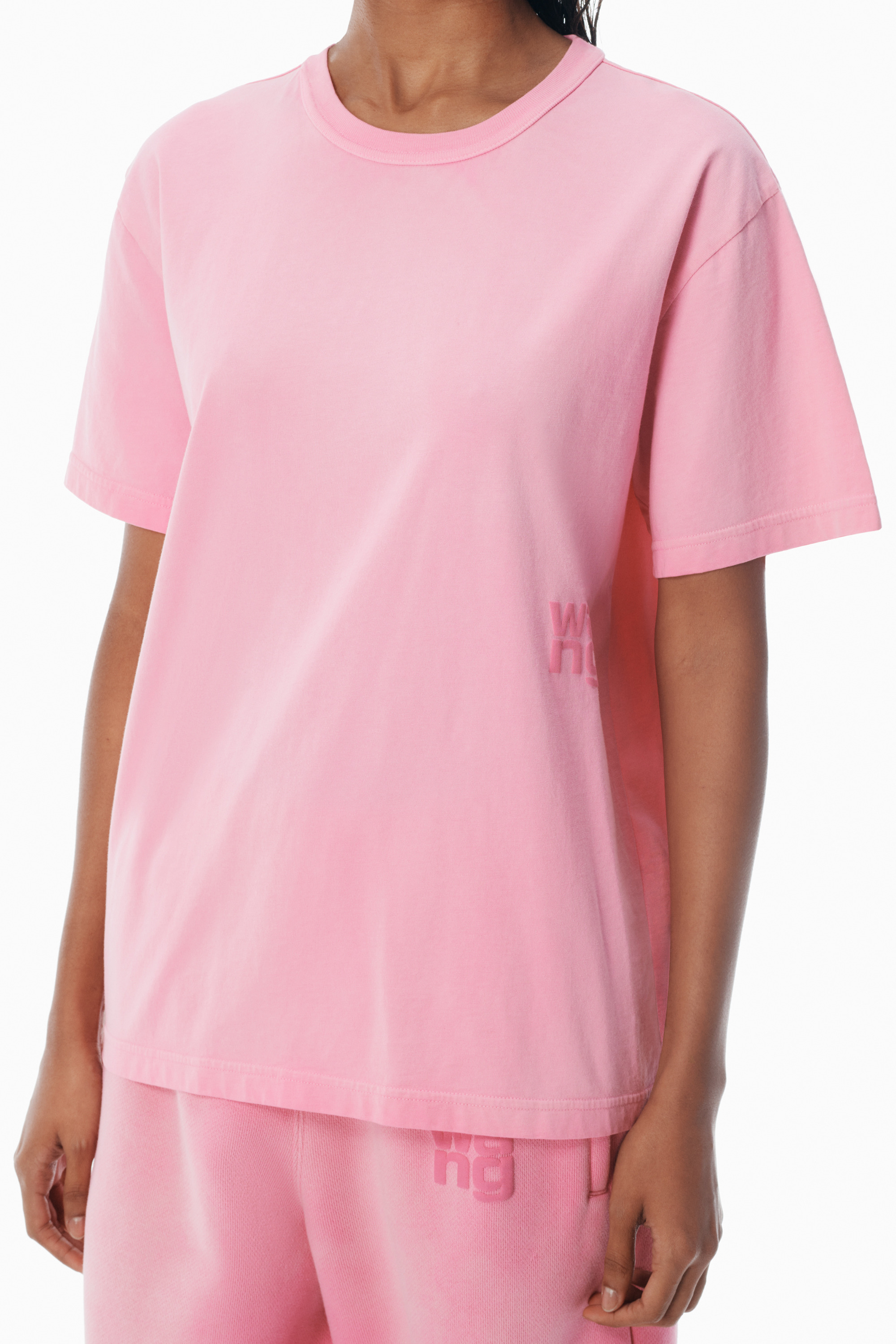 Pink Cotton-Jersey Logo Tee - 2