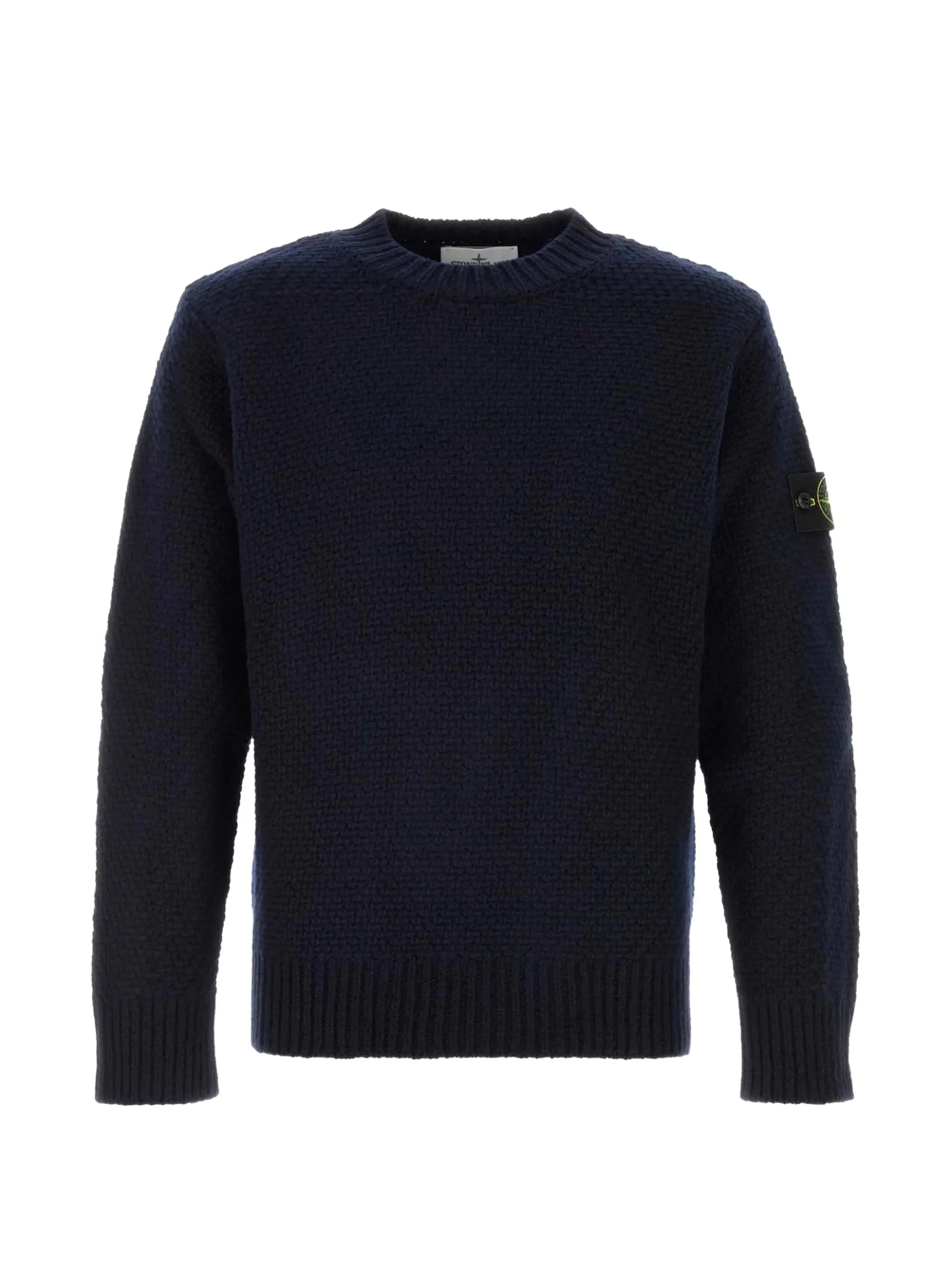 Stone Island Logo-patch Waffle-knit Sweater - 1