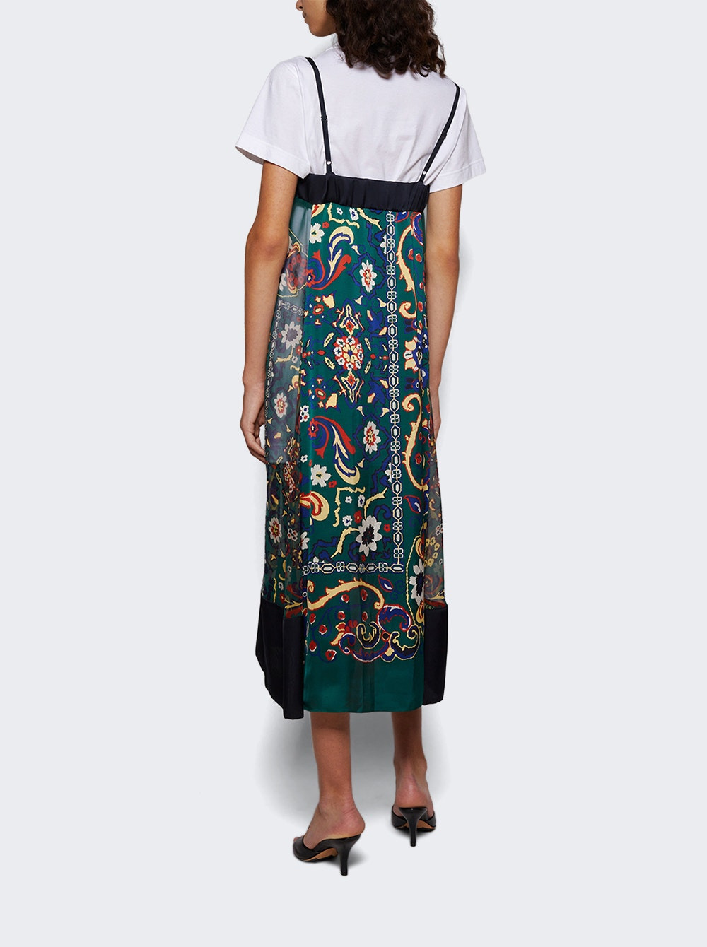 Floral Print Dress White And Green - 4