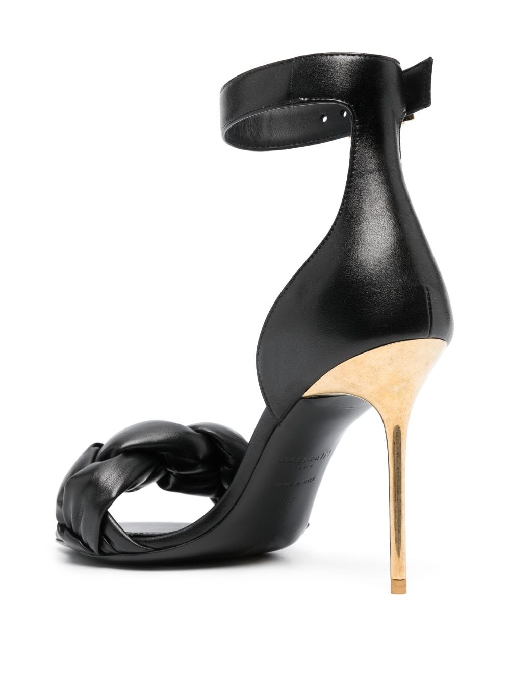 logo-plaque open-toe sandals - 3