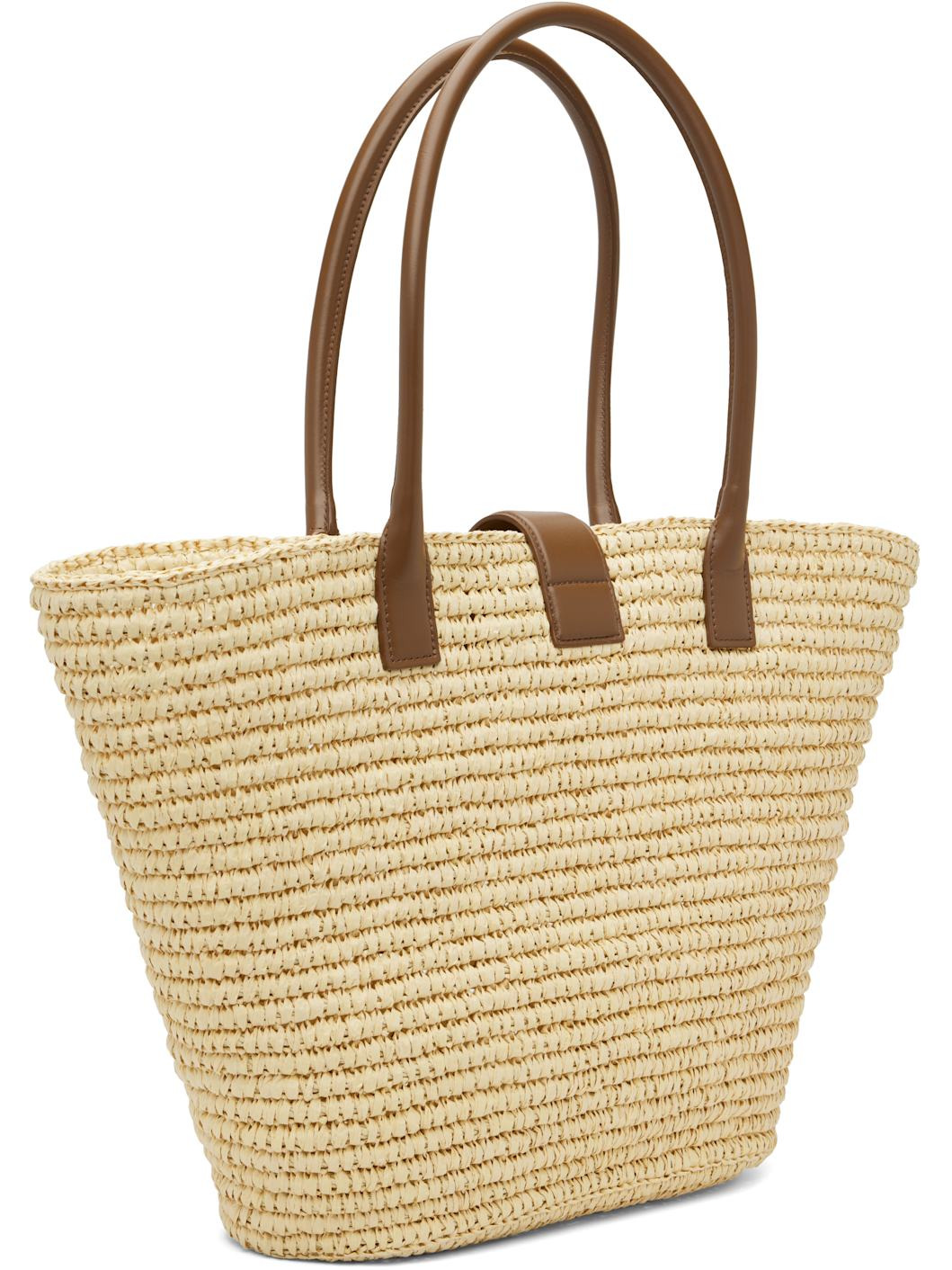 Beige & Brown Lou Monogram Tote - 3
