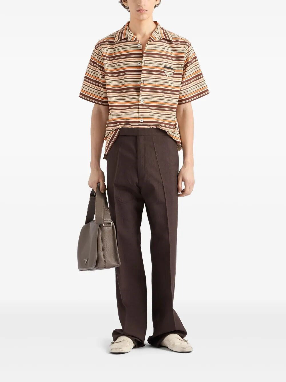 Prada Men Short-Sleeved Cotton Shirt - 2