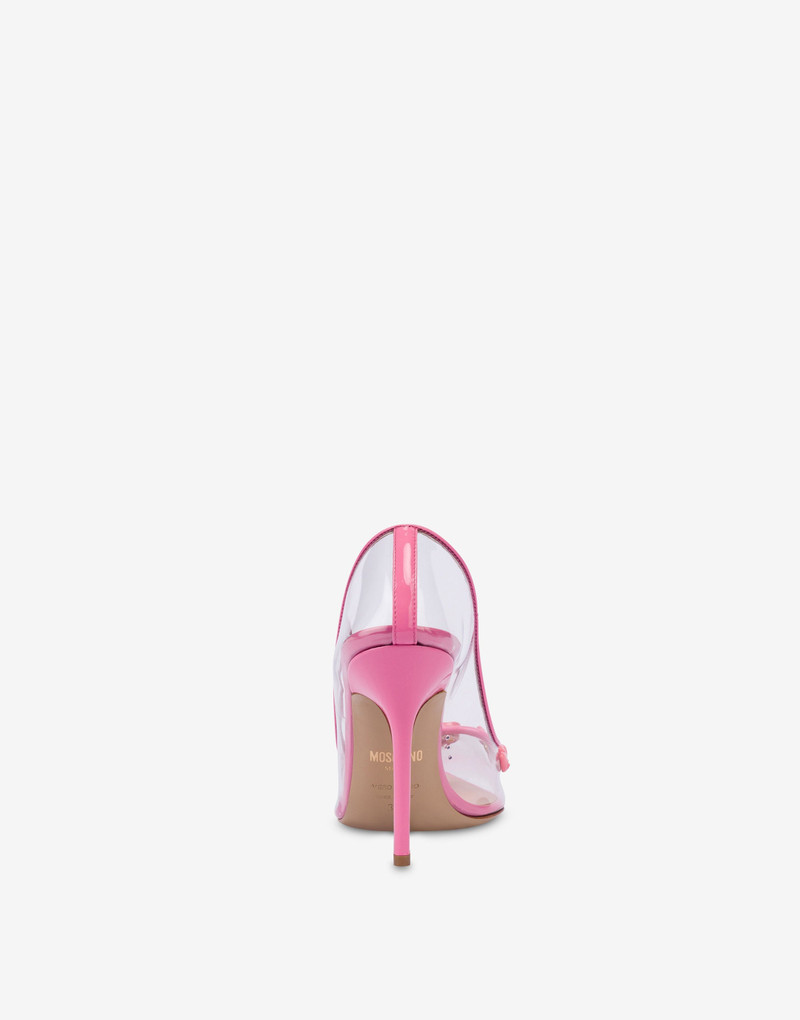 Moschino PVC TEDDY STUDS PUMPS outlook